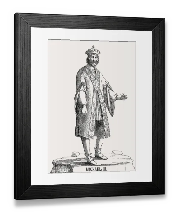 Framed Print : Michael III, 840 - 867, Byzantine Emperor from 842 to 867 Framed Print : Michael III, 840 - 867, Byzantine Emperor from 842 to 867