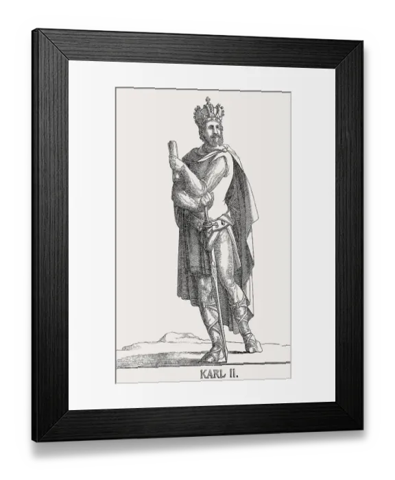 Framed Print : Charles the Bald, Karl II. Charles II dit le Chauve