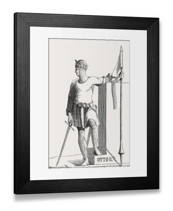 Framed Print : Otto II, called the Red (Rufus)