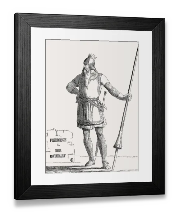 Framed Print : Frederick I or Frederick Barbarossa