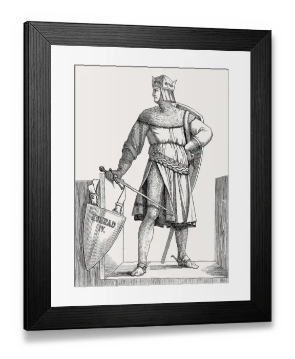 Framed Print : Conrad, 1228 - 1254, King of Germany (King of the Romans)