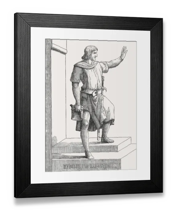 Framed Print : Rudolf I, or Rudolf of Habsburg