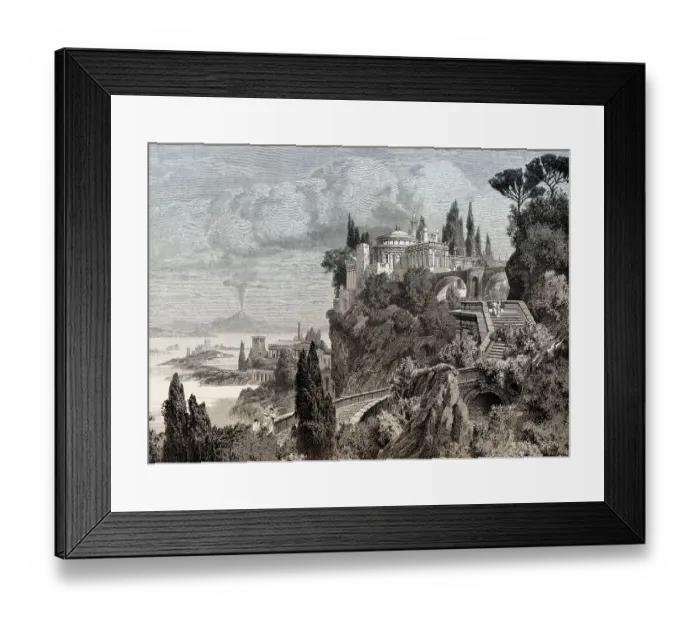 Framed Print : Luxurious villa at Baiae, ancient Roman town Framed Print : Luxurious villa at Baiae, ancient Roman town