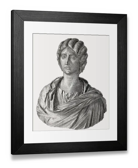 Framed Print : Julia Domna, 170-217 AD, the second wife of Emperor Septimius Severus