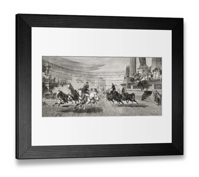 Framed Print : Chariot racer at the Circus Maximus in ancient Rome