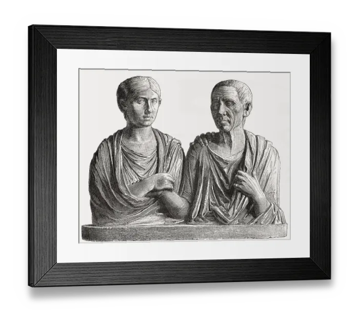 Framed Print : Marcus Porcius Cato Uticensis and his daughter Porcia Catonis Framed Print : Marcus Porcius Cato Uticensis and his daughter Porcia Catonis