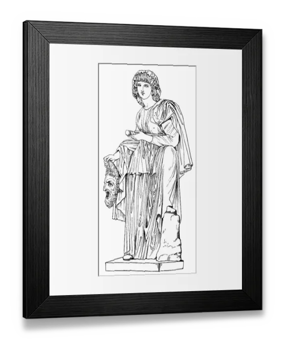 Framed Print : Melpomene, the Muse of Chorus, Muse of Tragedy