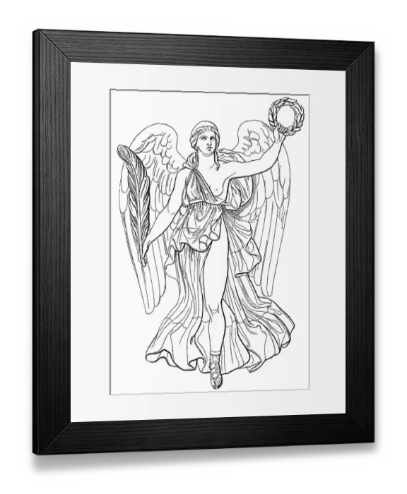 Framed Print : Victoria, the personified goddess of victory in ancient Roman religion