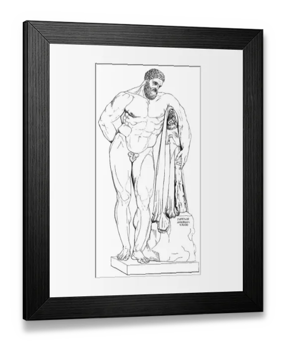 Framed Print : Heracles, by Lysippos, Greek mythology