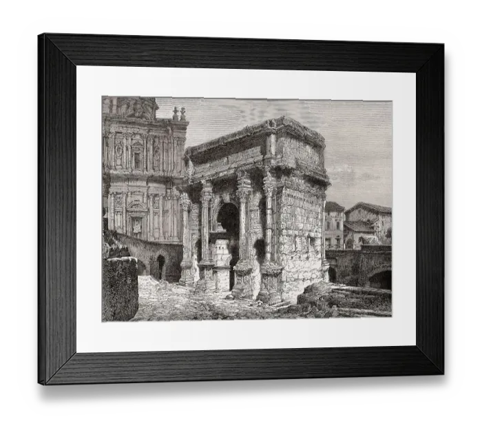 Framed Print : The Arch of Septimius Severus, Roman Forum