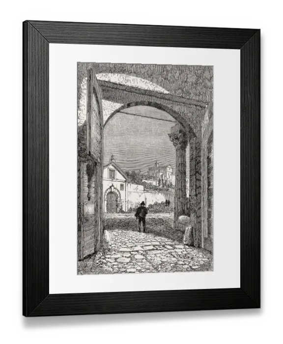 Framed Print : The courtyard of San Pietro in Montorio