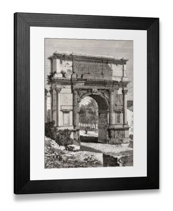 Framed Print : The Arch of Titus, Via Sacra, Rome