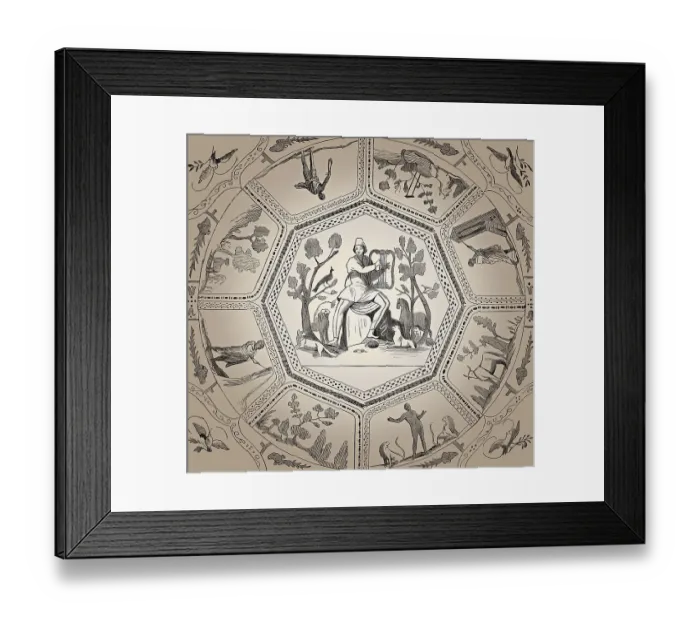 Framed Print : Mural painting at the Catacomb of Callixtus Framed Print : Mural painting at the Catacomb of Callixtus