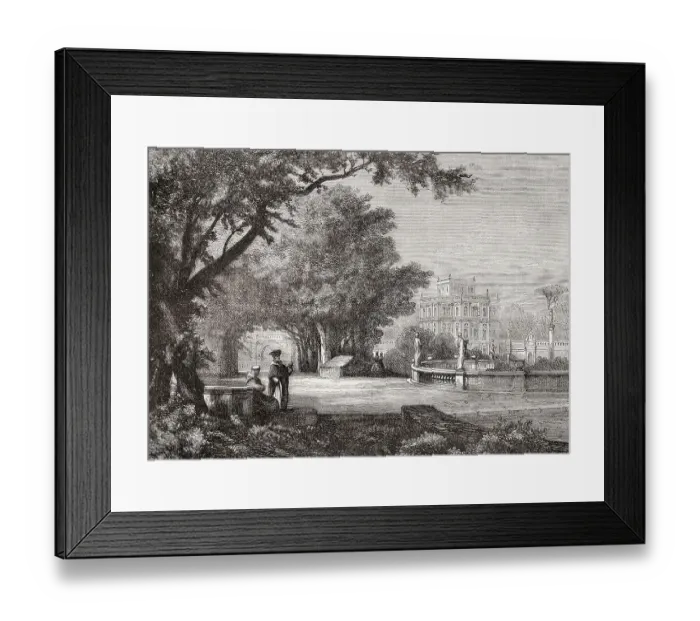 Framed Print : The Villa Doria Pamphili, largest landscaped public park in Rome