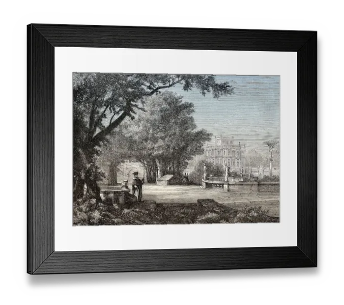 Framed Print : The Villa Doria Pamphili, largest landscaped public park in Rome