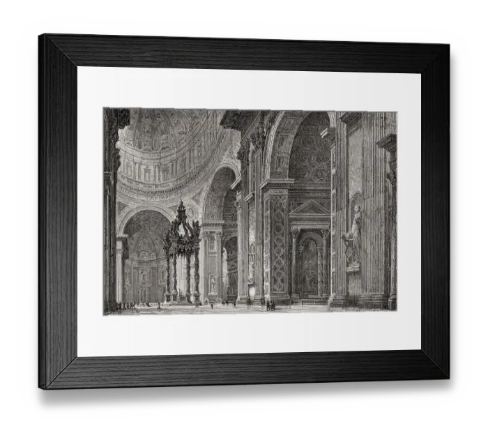 Framed Print : Interior view of the Papal Basilica of St