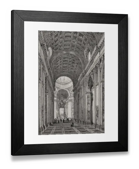 Framed Print : Interior view of the Papal Basilica of St Framed Print : Interior view of the Papal Basilica of St