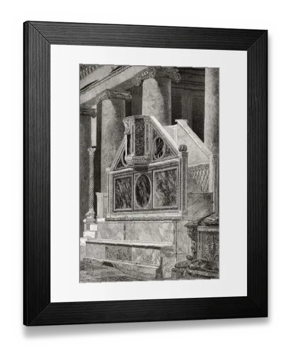 Framed Print : Pulpit of Gospel, San Lorenzo fuori le mura Framed Print : Pulpit of Gospel, San Lorenzo fuori le mura