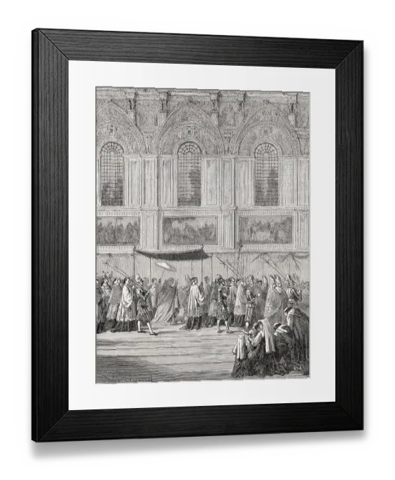 Framed Print : Pope Pius IX bearing the holy sacrament Framed Print : Pope Pius IX bearing the holy sacrament