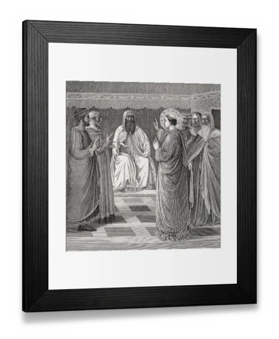 Framed Print : The trial of Saint Stephen, San Lorenzo fuori le mura