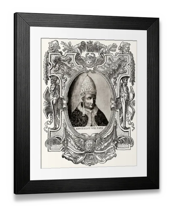 Framed Print : Boniface VIII, was Pope from 1294 to his death in 1303 Framed Print : Boniface VIII, was Pope from 1294 to his death in 1303