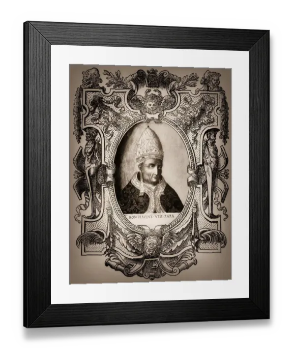 Framed Print : Boniface VIII, was Pope from 1294 to his death in 1303