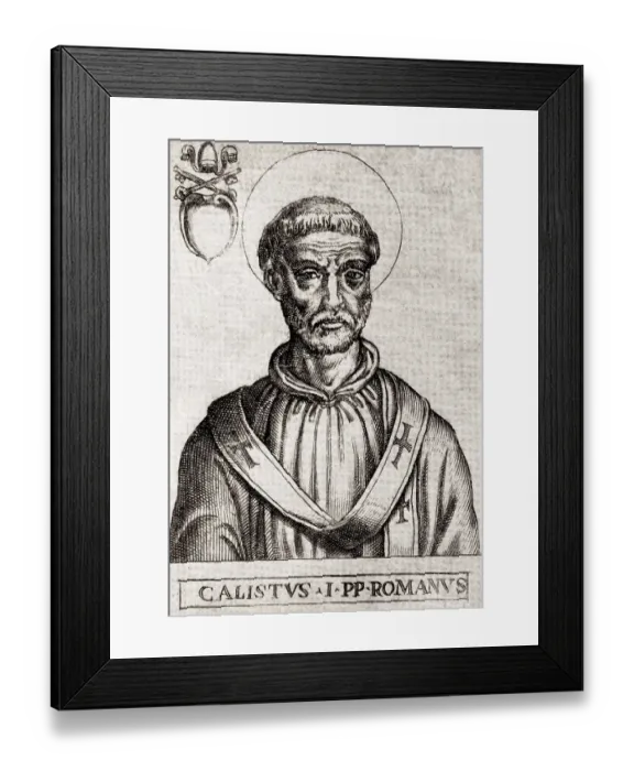 Framed Print : Pope Callixtus I or Callistus I Framed Print : Pope Callixtus I or Callistus I