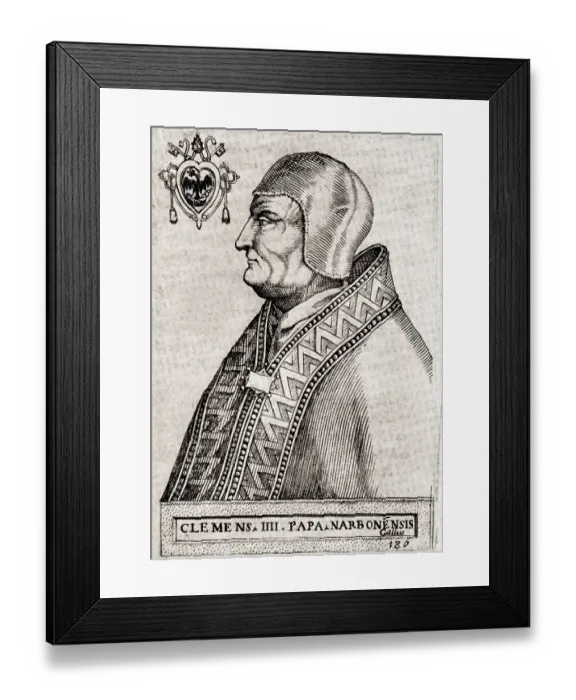 Framed Print : Pope Clement IV, 1190 -1268, born Gui Foucois
