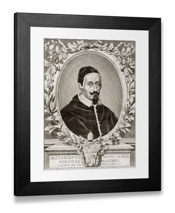 Framed Print : Pope Alexander VII, 1599, 1667