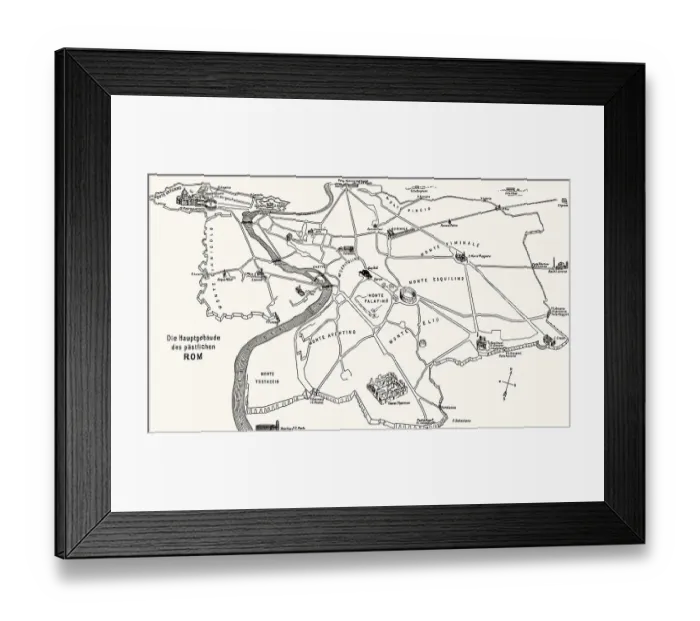 Framed Print : The plan of the Papal Rome