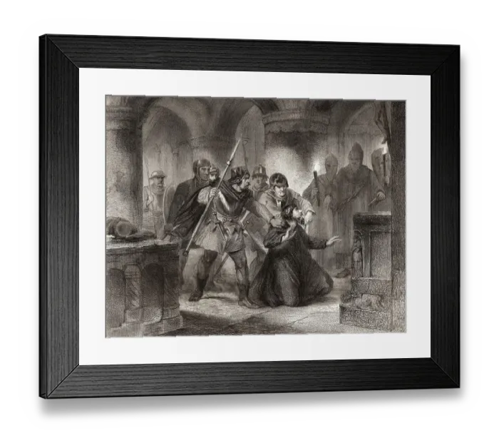 Framed Print : Arrest of Johannes Milicius or Jan MiliD z KromGSise