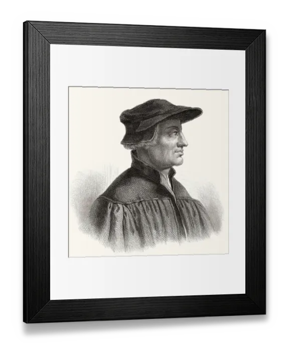 Framed Print : Ulrich Zwingli, 1484, 1531, a Swiss theologian and reformer of Zurich