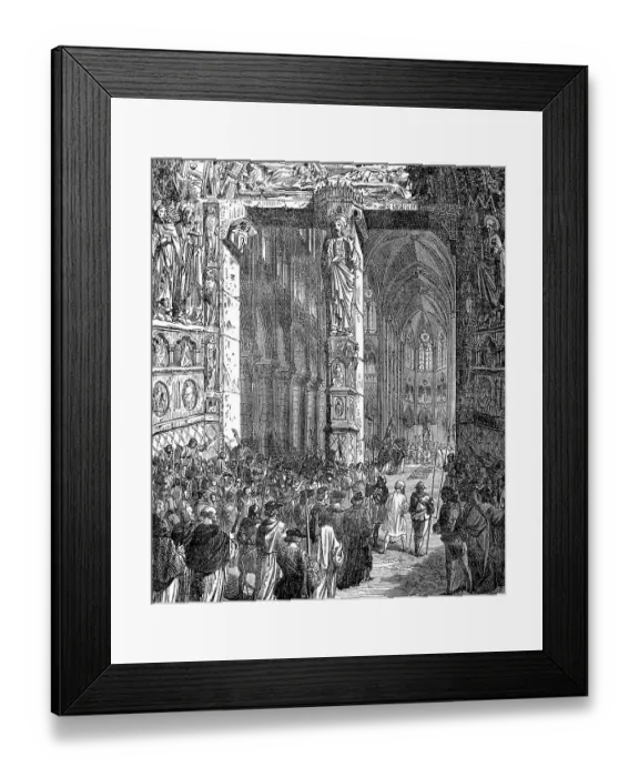Framed Print : Walk to Canossa, Henry IV, 1050 Framed Print : Walk to Canossa, Henry IV, 1050