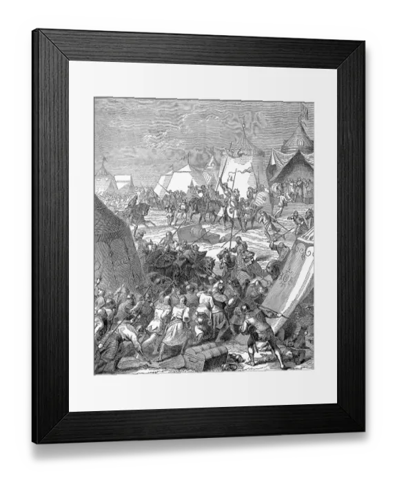 Framed Print : The Battle of Poitiers, 19 September 1356