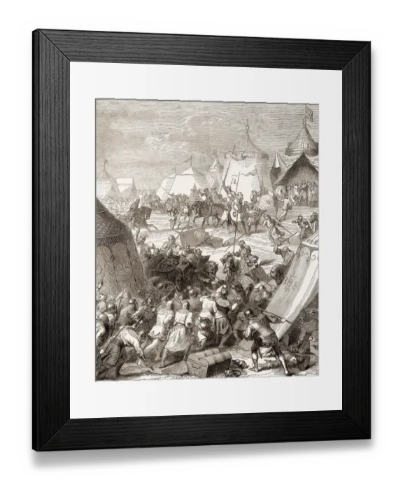 Framed Print : The Battle of Poitiers, 19 September 1356