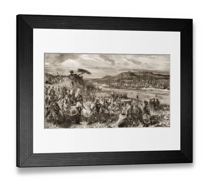 Framed Print : The Battle of Fornovo on 6 July 1495, Italian Wars Framed Print : The Battle of Fornovo on 6 July 1495, Italian Wars