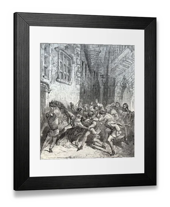 Framed Print : The raid on Saint Francis Borgia Framed Print : The raid on Saint Francis Borgia