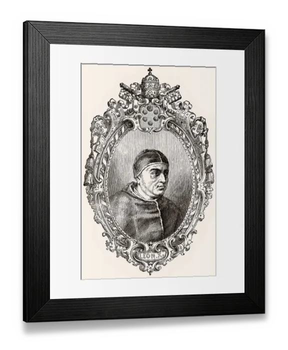 Framed Print : Pope Leo X, 1475 - 1 December 1521
