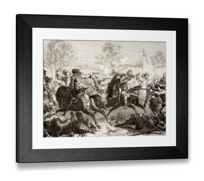 Framed Print : Battle of Luetzen, death of King Gustav II Adolf Framed Print : Battle of Luetzen, death of King Gustav II Adolf