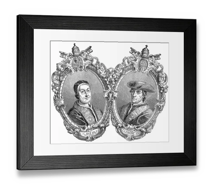 Framed Print : Pope Clement XIV and Pope Pius VI Framed Print : Pope Clement XIV and Pope Pius VI