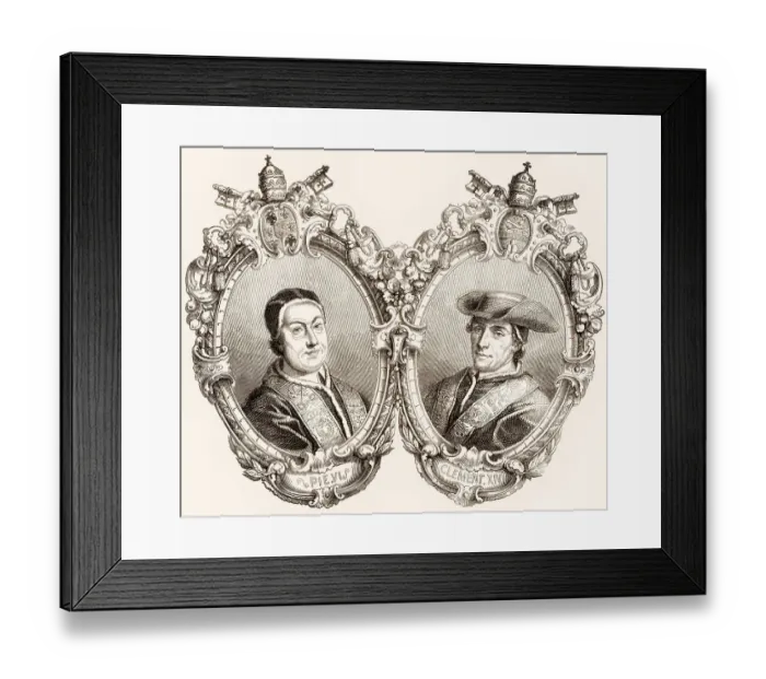 Framed Print : Pope Clement XIV and Pope Pius VI Framed Print : Pope Clement XIV and Pope Pius VI