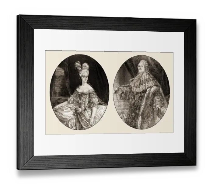 Framed Print : Louis XVI, king of France and Marie Antoinette