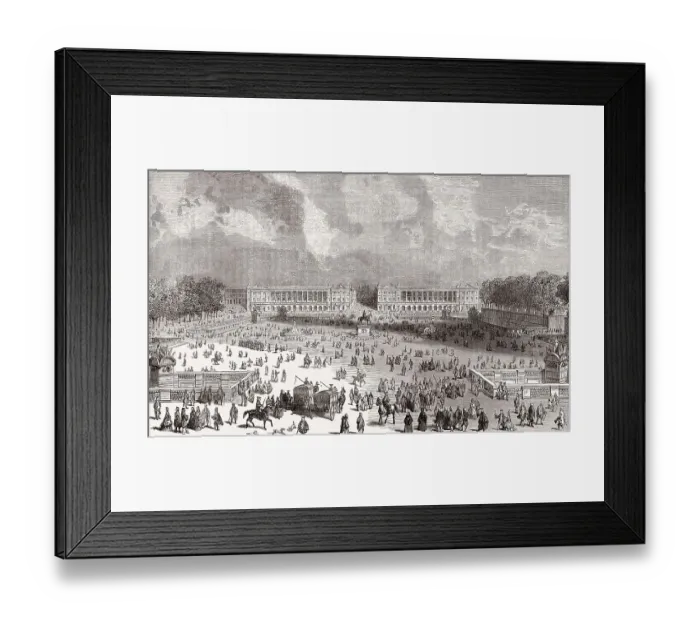 Framed Print : The Place de la Concorde, Place Louis XV Framed Print : The Place de la Concorde, Place Louis XV