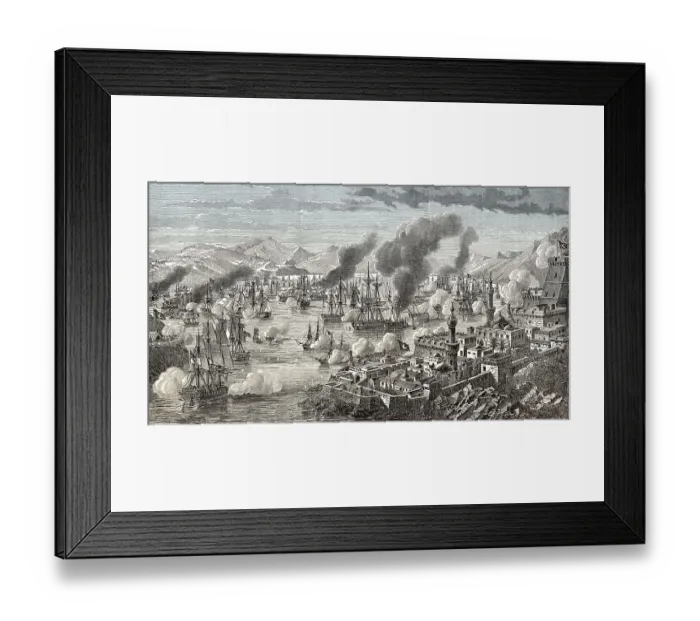 Framed Print : The Battle of Navarino on 20 October 1827 Framed Print : The Battle of Navarino on 20 October 1827