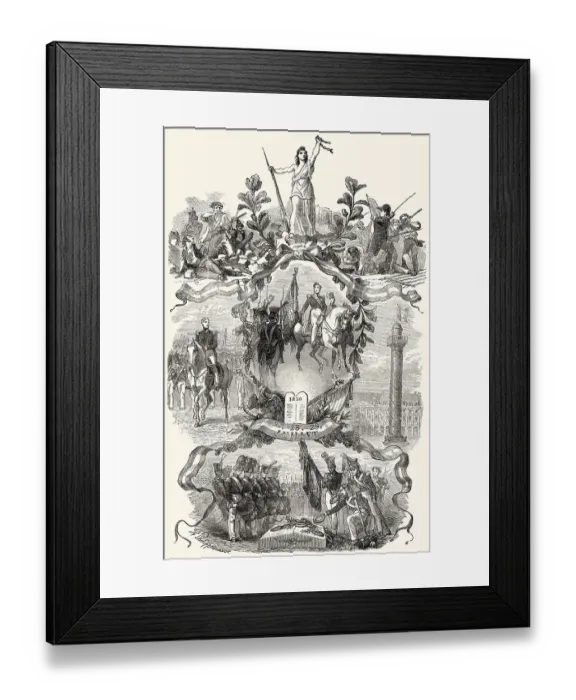 Framed Print : French Revolution of 1830, July Revolution, Paris Framed Print : French Revolution of 1830, July Revolution, Paris