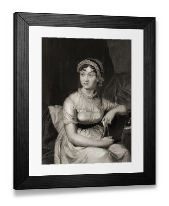 Framed Print : Jane Austen, 1775 - 1817, English novelist