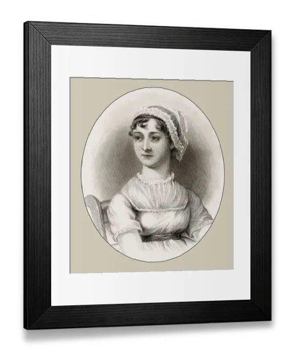 Framed Print : Jane Austen, 1775 - 1817, English novelist Framed Print : Jane Austen, 1775 - 1817, English novelist