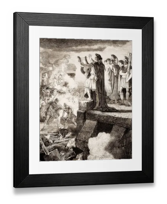 Framed Print : Roman Emperor Nero Claudius Caesar and the Great Fire of Rome Framed Print : Roman Emperor Nero Claudius Caesar and the Great Fire of Rome