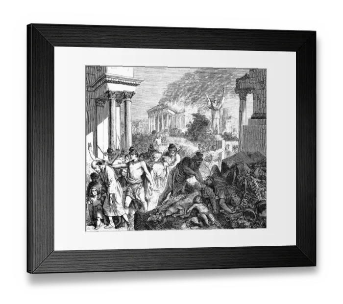 Framed Print : Genseric sacking Rome, 455 AD Framed Print : Genseric sacking Rome, 455 AD