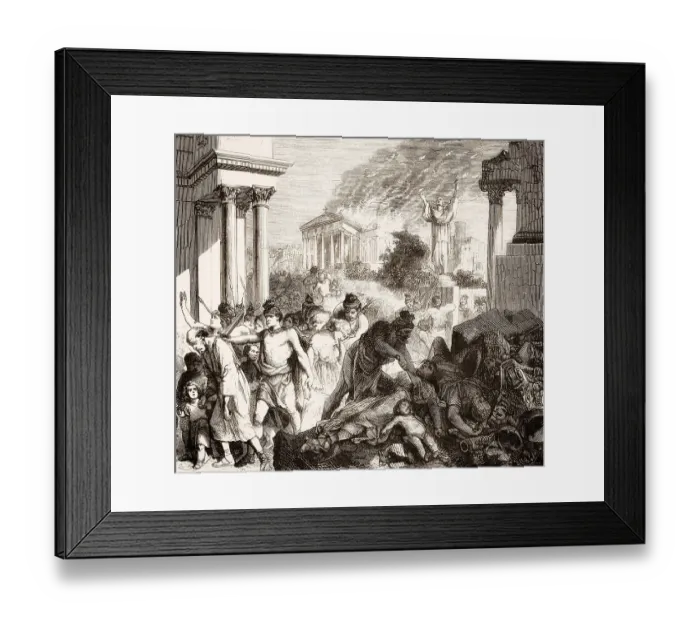 Framed Print : Genseric sacking Rome, 455 AD